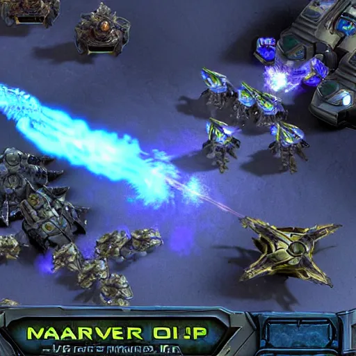 Image similar to an ingame screenshot of starcraft 2