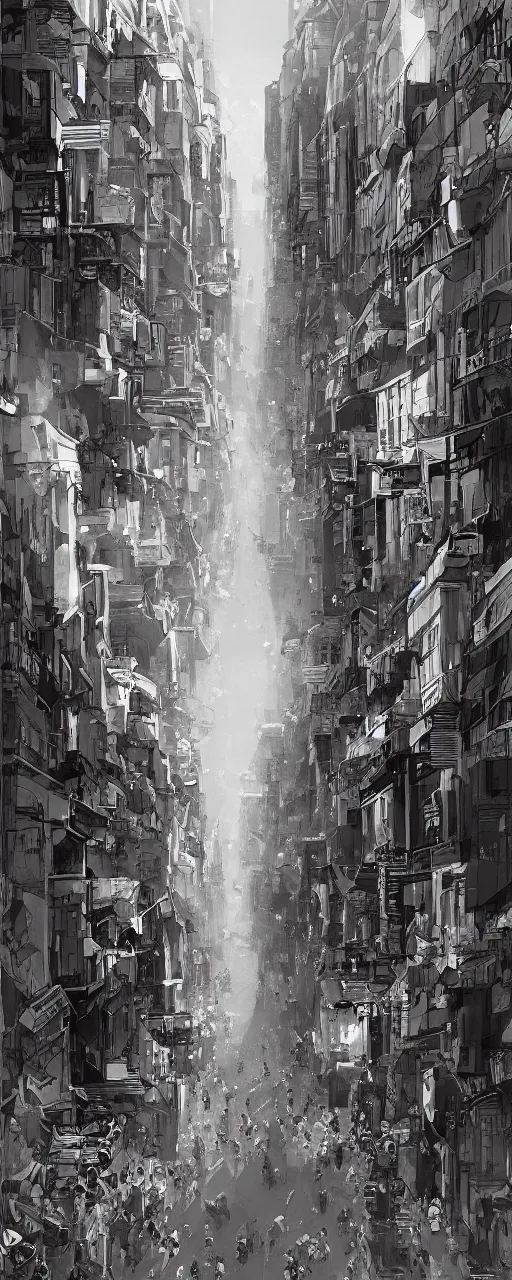 Image similar to bustling streets by Mikael Widegren on artstation
