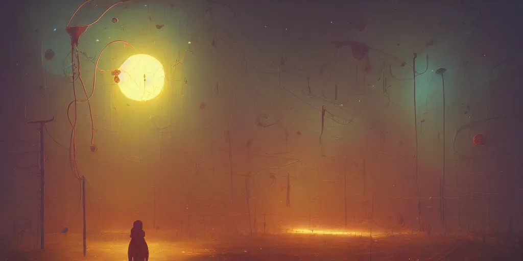 Prompt: A book of a Cosmic Horror by Stalenhag Simon and Simonetti Marc, trending on artstation, vintage colors, volumetric lighting