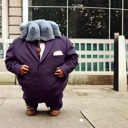 Prompt: a tardigrade dressed in a suit.