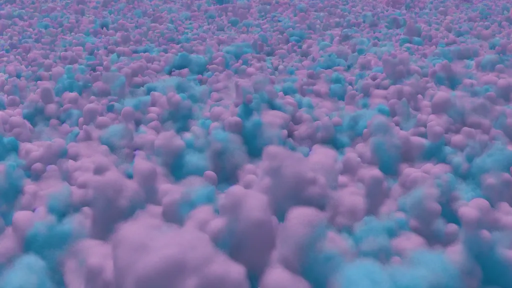 Image similar to a city made of cotton candy, octane render, 8 k, photorealistic