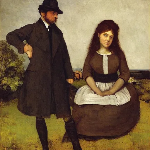 Prompt: art by courbet gustave, luks george, brown lucy madox