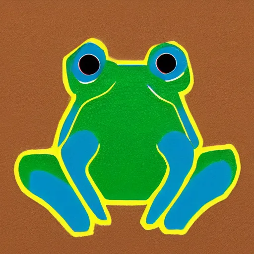 Image similar to a frog made out of hexagons