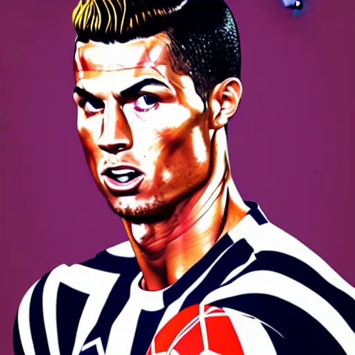 Image similar to ultra realistic portrait painting of Cristiano Ronaldo , painted by Tristan Eaton Stanley Artgerm and Tom Bagshaw