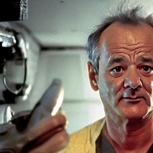 Prompt: bill murray in alien 2