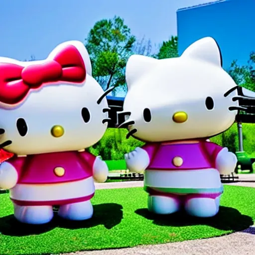 Foto de Estátuas De Personagens De Gato E Coelho Chamada Hello Kitty E My  Melody Na Loja Sanrio World Ginza e mais fotos de stock de Hello Kitty -  iStock