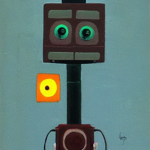 Image similar to cute traffic light robot by marius borgeaud