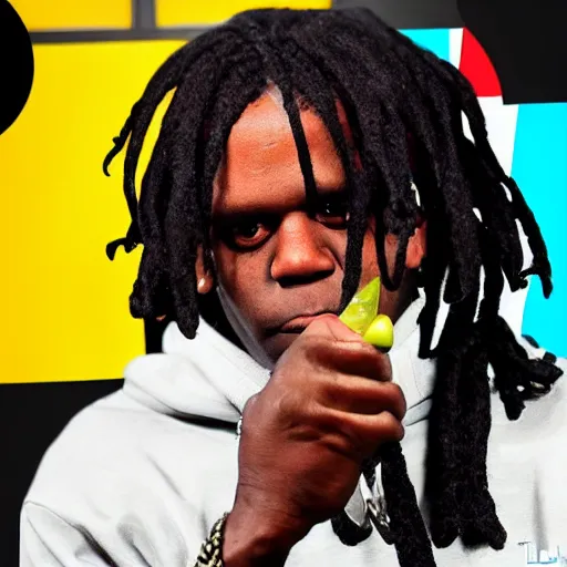 Prompt: chief keef as a muppet 4 k quality super realistic