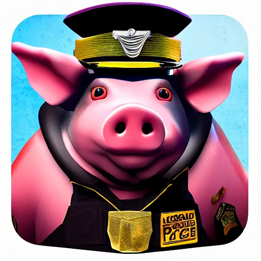 Image similar to pig cop ultra detailed, photo realistic, 8 k, sharp, crispy, rule of thirds.