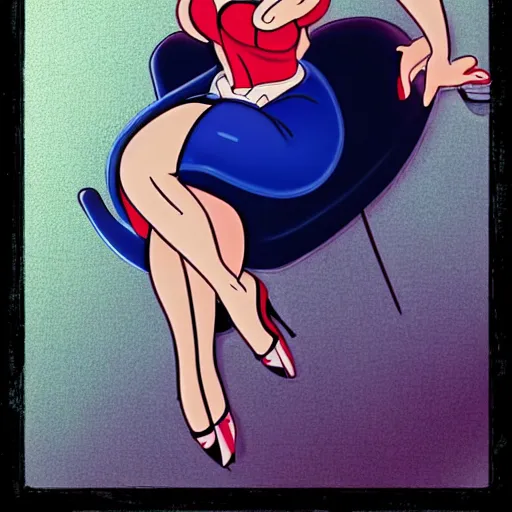 Prompt: pinup girl in the style of disney