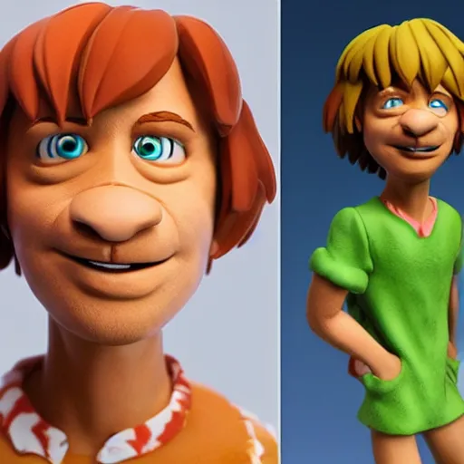 Image similar to shaggy from scooby doo, figurine, claymation, 8 k, studio lighting, cgsociety,