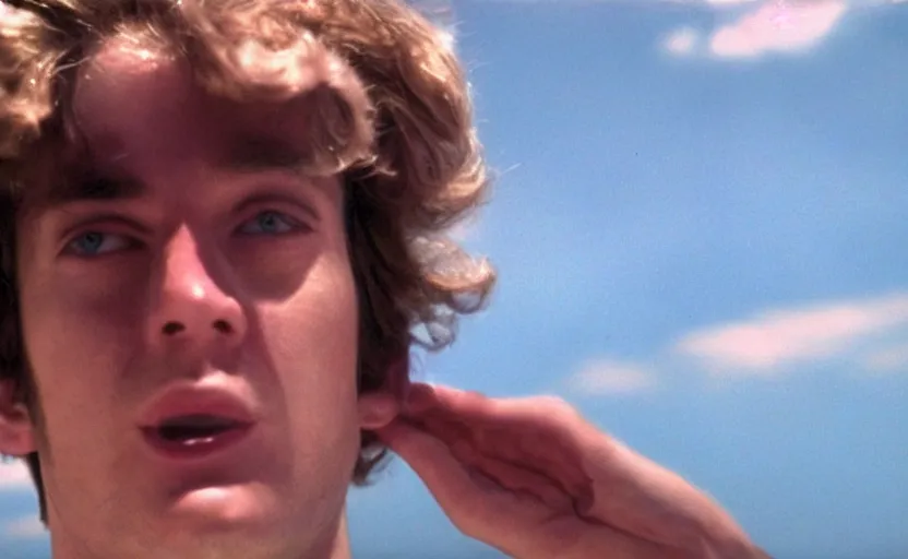 Prompt: screenshot of Julian Moore in 2001 Space Oddyssey (1968) by Stanley Kubrick, 4k still frame, windy hair, cinematic lighting, stunning cinematography, hyper detailed scene, anamorphic lenses, kodak color film stock