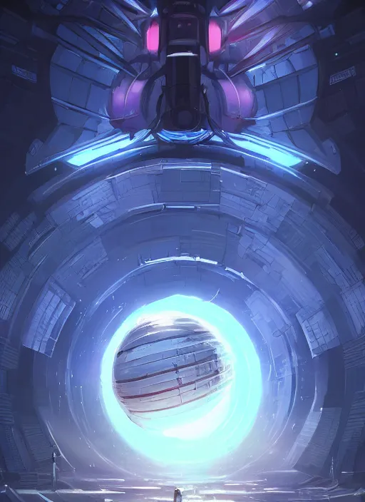 Image similar to dyson sphere - mid construction | hyperrealistic oil painting | by makoto shinkai, ilya kuvshinov, lois van baarle, rossdraws | futuristic architecture, in the style of hearthstone, trending on artstation | dark color scheme