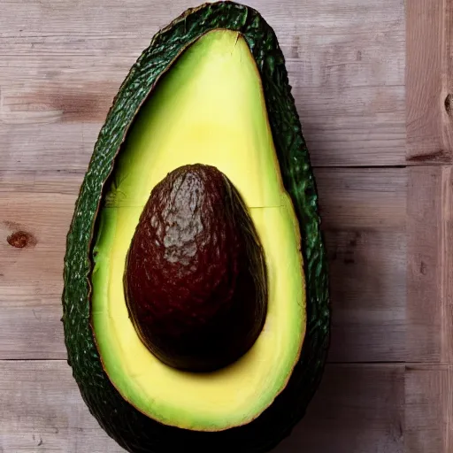 Prompt: jesus christ inside a big avocado