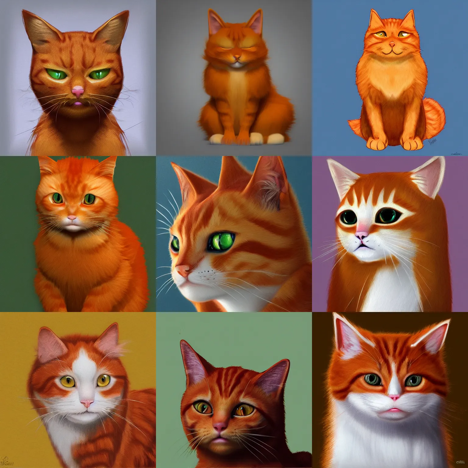 Prompt: ginger cat, trending on artstation