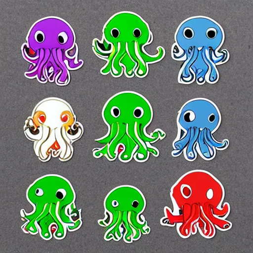 Image similar to stickers, Cthulhu