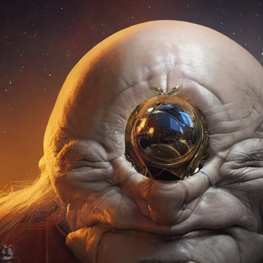 Image similar to sir patrick moore being godlike, hyper detailed, dramatic lighting, cgsociety, realistic, hyper detailed, insane details, intricate, dramatic lighting, hypermaximalist, golden ratio, rule of thirds, octane render, weta digital, micro details, ultra wide angle, artstation trending, 8 k,