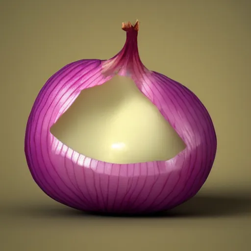 Image similar to onion. very sad face. big sad eyes. sad lips. crying. big tears. cartoon, 3 d render