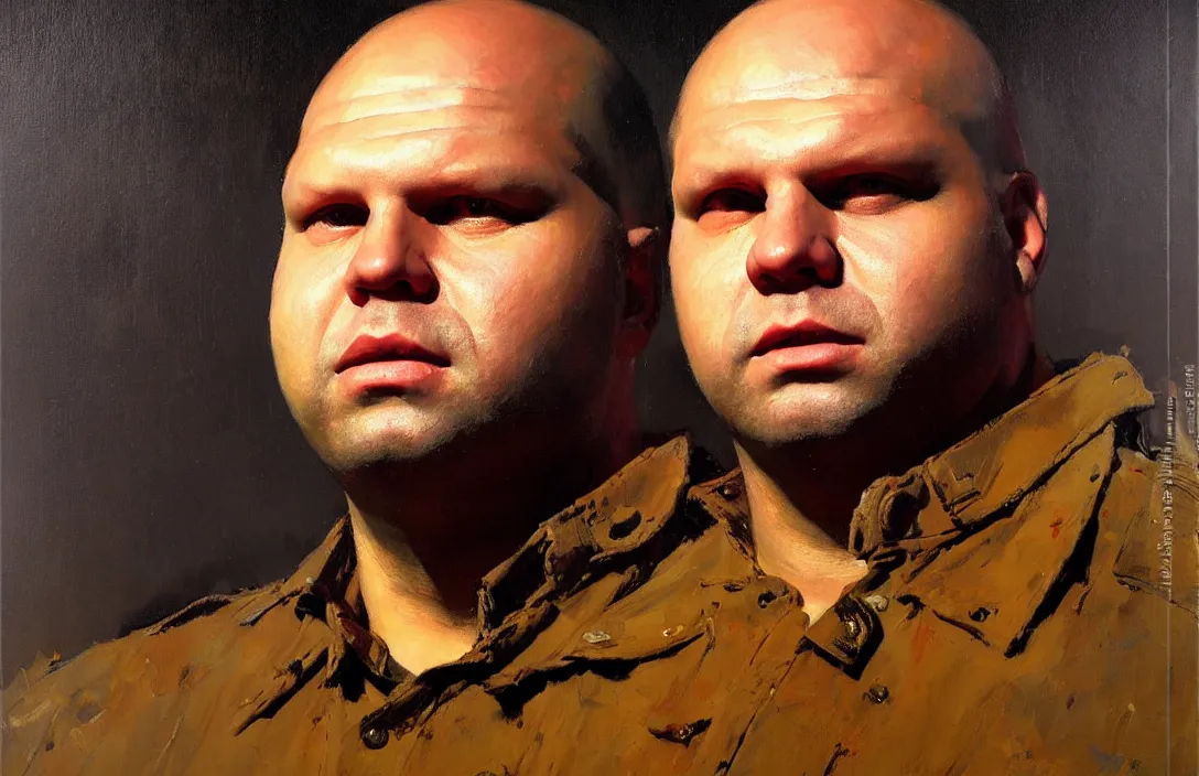 Prompt: portrait of fedor emelianenko!!!!!!!!!!!!!!!!!!!!!!!!!!!, detailed face, detailed painting,, epic lighting, by ilya repin, phil hale and kent williams