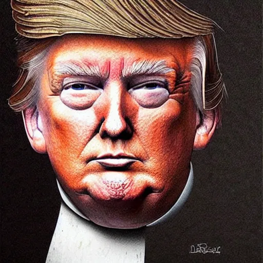 Image similar to donald trump in the style of da vinci