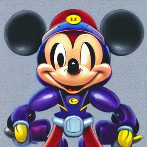 Image similar to mecha mickey will kill you if given half the chance, grainy real life depiction, sharp focus, highly detailed, ultra realistic