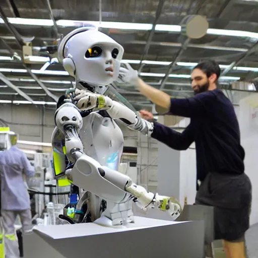 Image similar to amazing humanoid robot worker