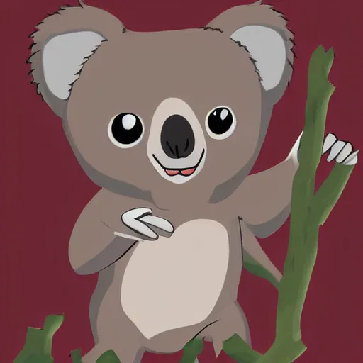 Prompt: a vampire koala, digital art, anime art style