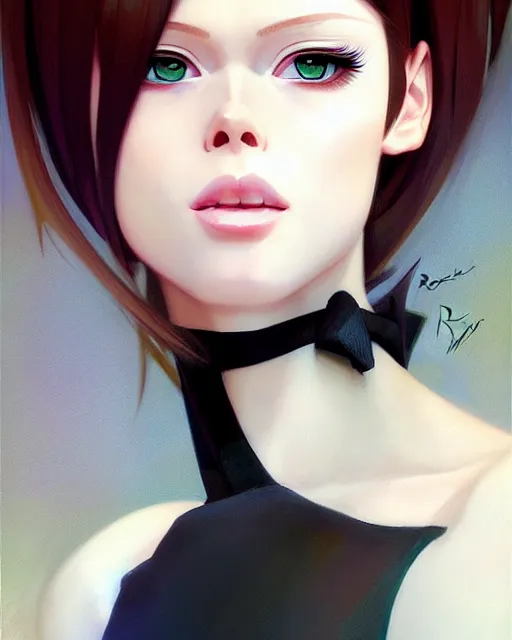 Image similar to portrait of coco rocha as anime girl cute - fine - face, akira, pretty face, realistic shaded perfect face, fine details. anime. realistic shaded lighting by ilya kuvshinov giuseppe dangelico pino and michael garmash and rob rey