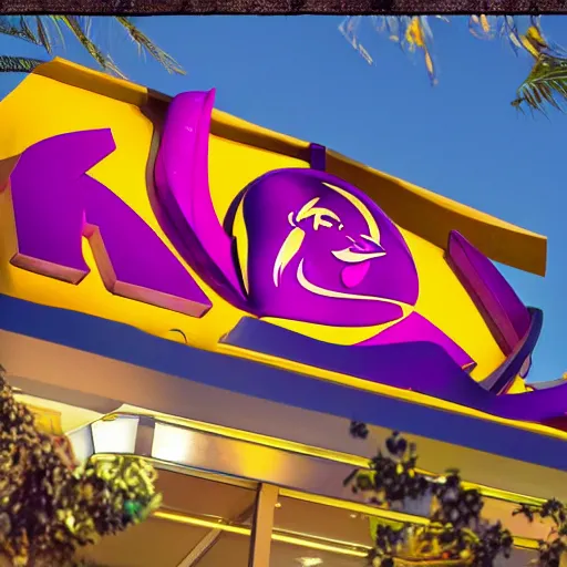 Prompt: maximalist taco bell logo