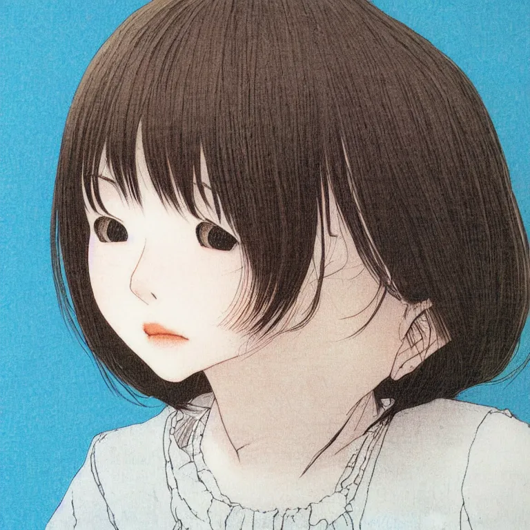 Prompt: young girl by chika umino, detailed