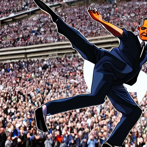 Image similar to +4000 upvotes meme depicting obama doing a kickflip, high detail, reddit, instagram, 9gag, 8k resolution