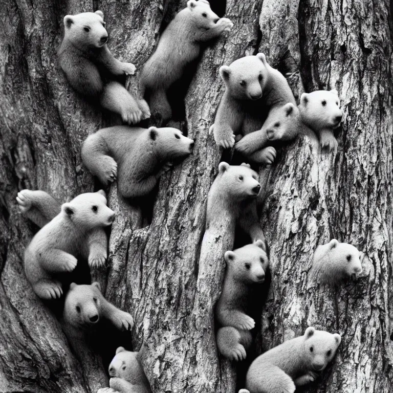 Prompt: national geographic photo of wild gummy bears wildlife photograph by ansel adams