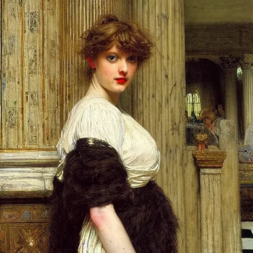 Prompt: a portrait of taylor swift by lawrence alma - tadema