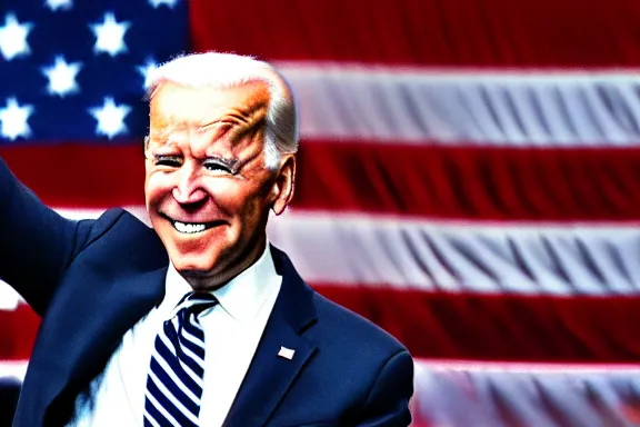 Image similar to Joe Biden floating in a void