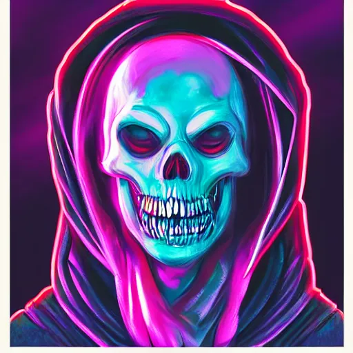 Prompt: swatcat skeletor in hoodie, portrait, vaporwave, synthwave, neon, vector graphics, cinematic, volumetric lighting, f 8 aperture, cinematic eastman 5 3 8 4 film, photorealistic