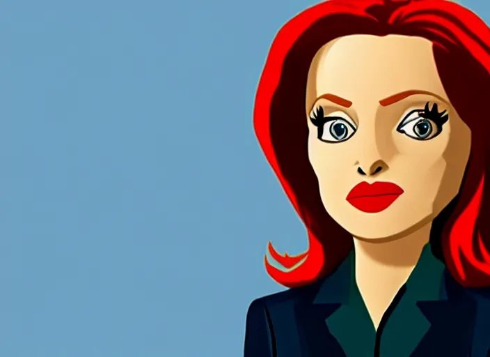 Prompt: dana scully in the style of ninteen eighties tv animation