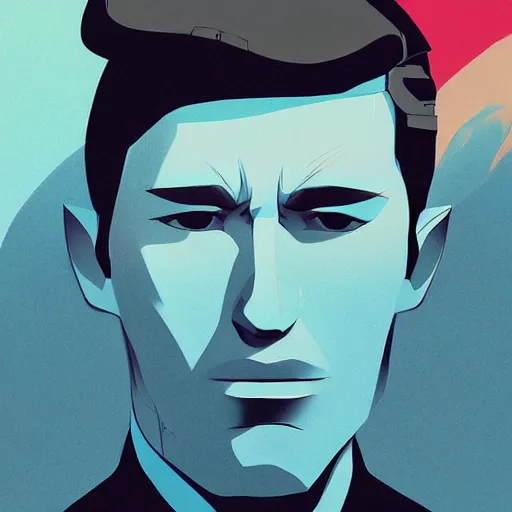 Image similar to face icon stylized minimalist agent 0 0 7, loftis, cory behance hd by jesper ejsing, by rhads, makoto shinkai and lois van baarle, ilya kuvshinov, rossdraws global illumination