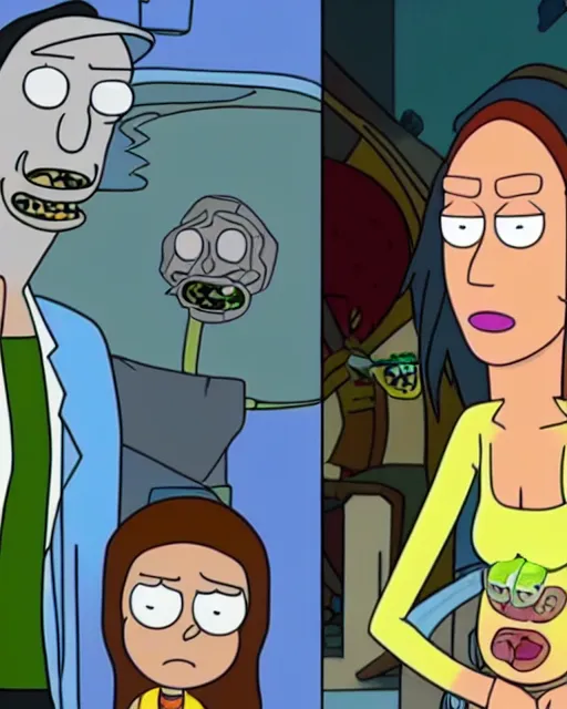 Image similar to megan fox in rick and morty