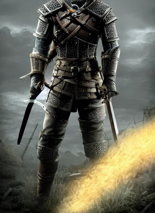 Image similar to geralt of rivia in dark souls