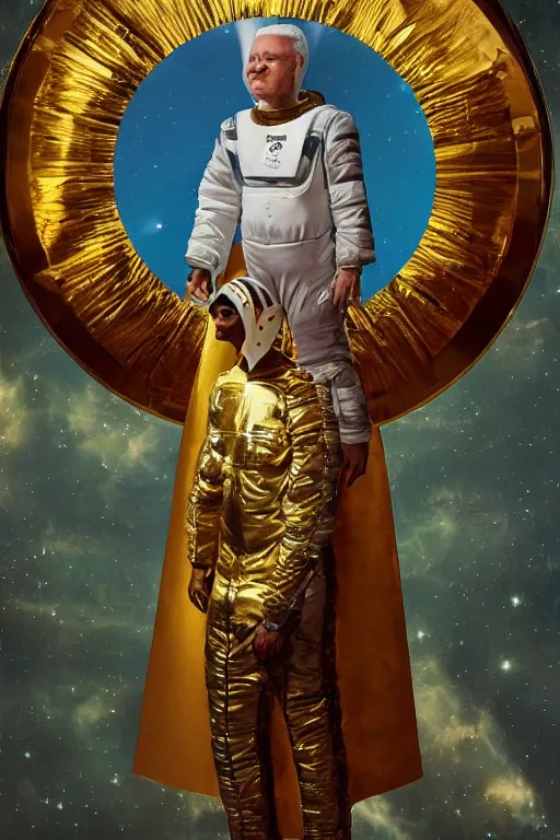 gold space suit