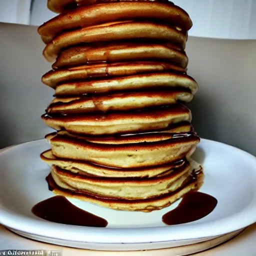 Image similar to tower of pancakes with ice-cream, Michelin star, award winning