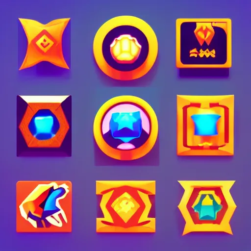 Image similar to Vector icon pack, magic themed, for an AI image generation app