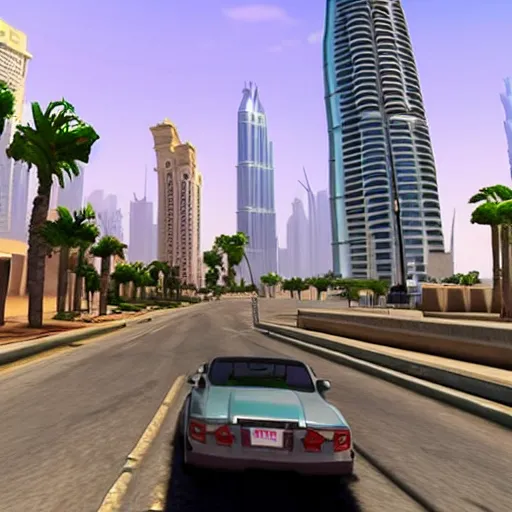 Image similar to gta : dubai, by disney