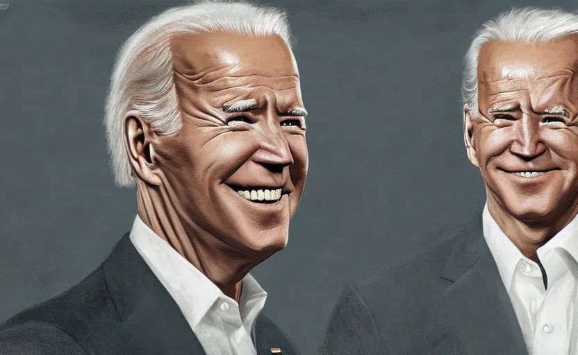 Image similar to joe biden in markrath, skyrim, a photorealistic painting