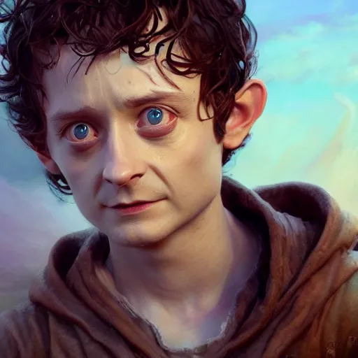 Image similar to tribute sculpture of elijah wood as frodo, made by stanley artgerm lau, wlop, rossdraws, artstation, cgsociety, concept art, cgsociety, octane render, trending on artstation, artstationhd, artstationhq, unreal engine, 4 k, 8 k