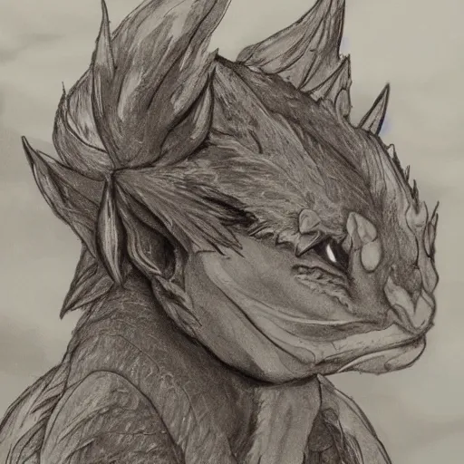 Prompt: noble anthropomorphic silver dragon, headshot profile picture, cute ears, large eyes, male, commission on furaffinity, sketch drawing, smooth scales