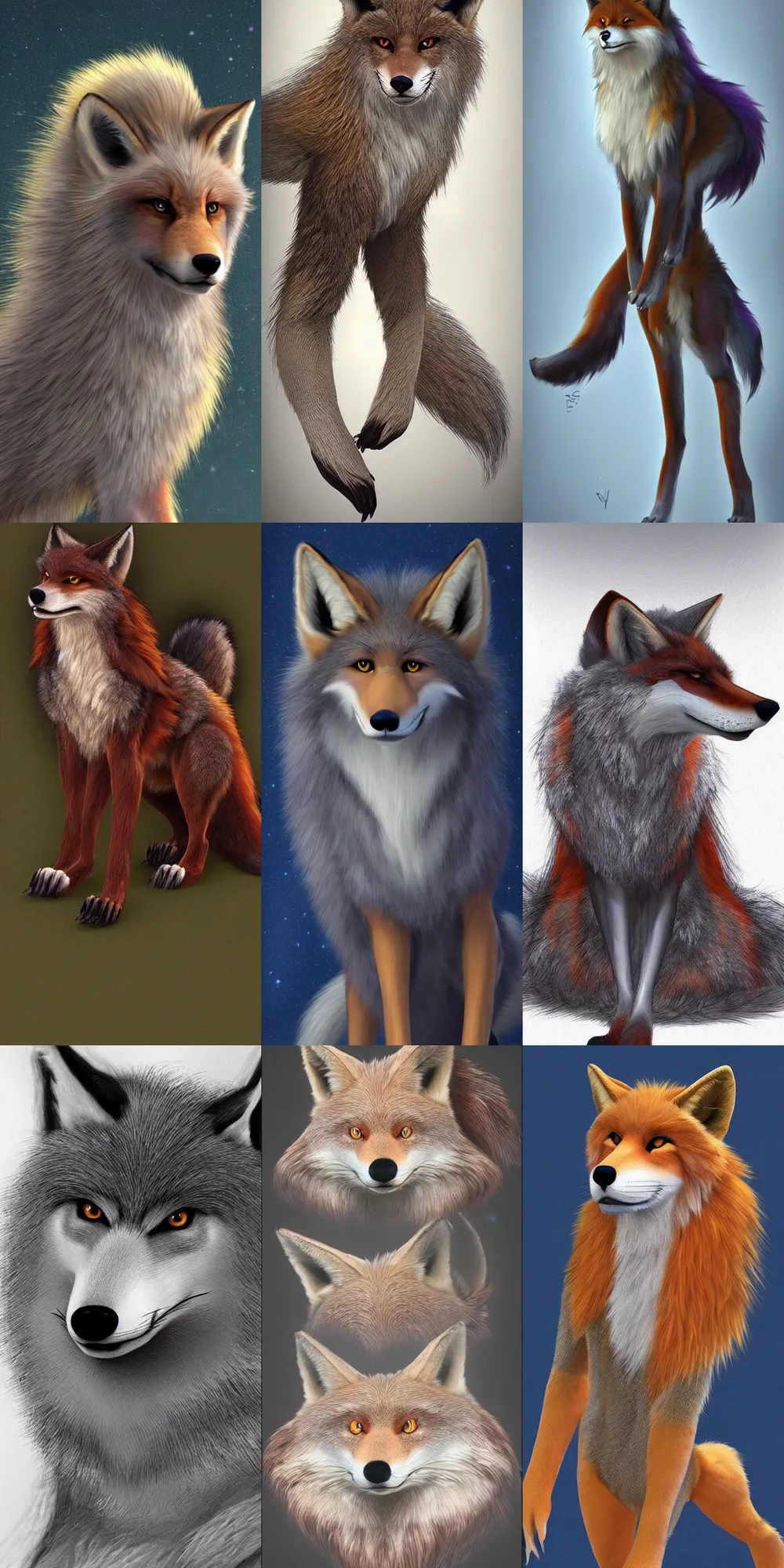 Prompt: gorgeous anthro werefox fursona!!!! furry art commission!!!!, hibbary, photorealistic, furaffinity