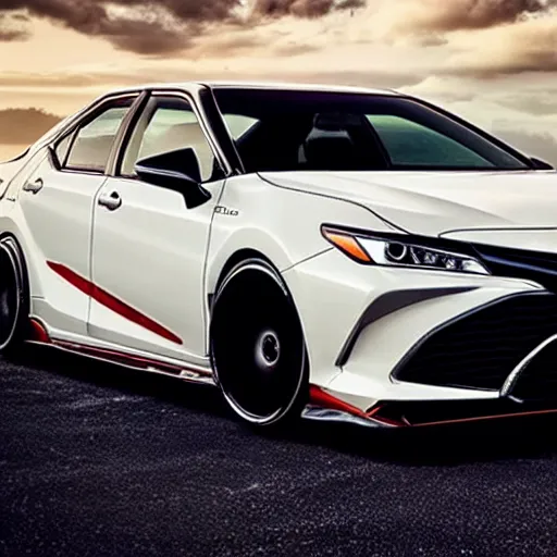 Image similar to a 2020 toyota camry with a widebody kit