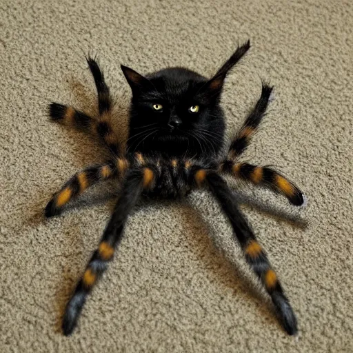 Image similar to cat spider hybrid