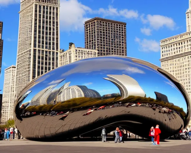 Image similar to the bean in chicago but it's made of italian beef